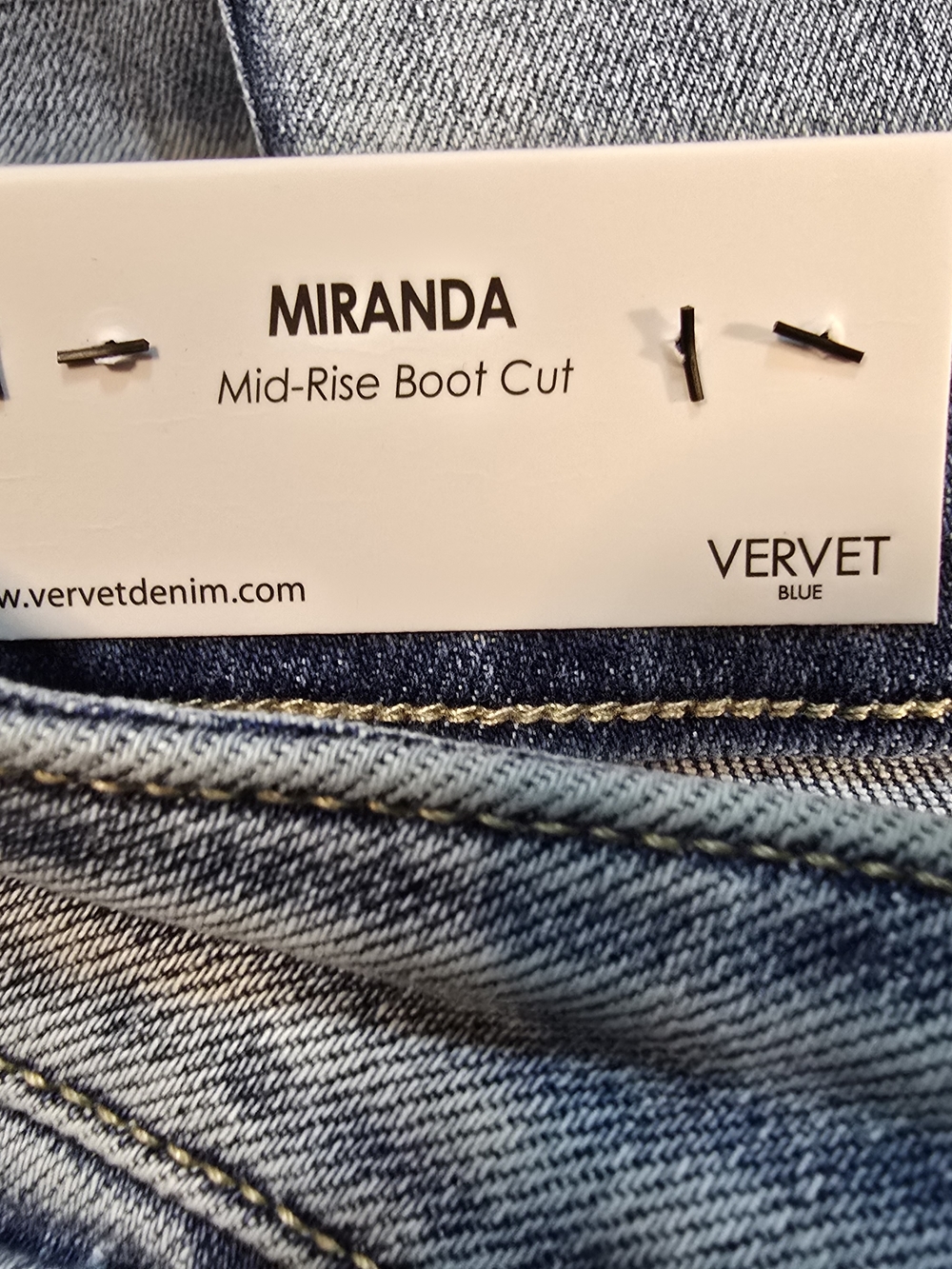 NWT Vervet by Flying Monkey "Miranda" Mid Rise Bootcut Jeans - Size 25/2 - Picture 6 of 10